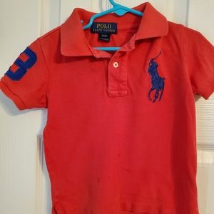 3T boy's Polo Ralph Lauren red Polo shirt